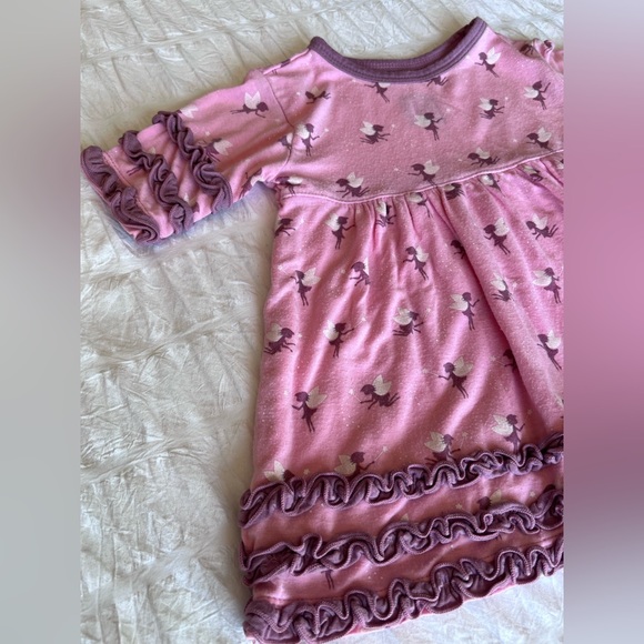 Kickee Pants Bamboo Ruffled Fairy Lounge Set 6-12M - Picture 5 of 9